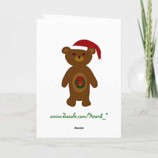 Kerstkerstkaart met prettig kerstfeest feestdagen kaart (Achterkant)