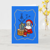 Kerstkerstkaart voor de kerstman kaart (Gele Bloem)