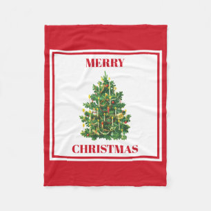 Kerstkerstkerstboom Fleece Deken