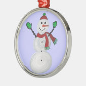 Kerstkerstkerstfeestzanger Metalen Ornament (Links)