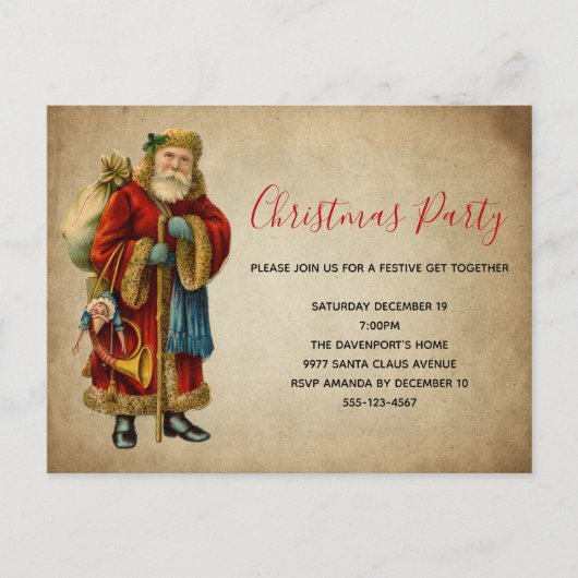 kerstkerstkerstkerstbeklag uitnodiging briefkaart (Voorkant)