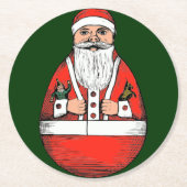 kerstkerstkerstkerstkerst met Roly Poly Ronde Kartonnen Onderzetter (Voorkant)