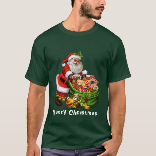 Kerstkerstkerstkerstkerstfeestdag mannen t-shirt (Voorkant)