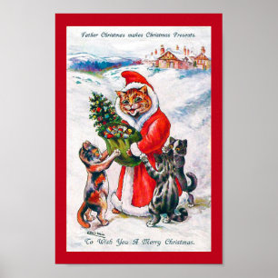 Kerstkerstkerstkerstkerstkat, Louis Wain Poster