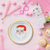 Kerstkerstkerstkerstkerstkerstbedekking en gouden papieren bordje (Feest)