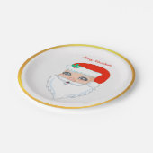 Kerstkerstkerstkerstkerstkerstbedekking en gouden papieren bordje (Gekanteld)