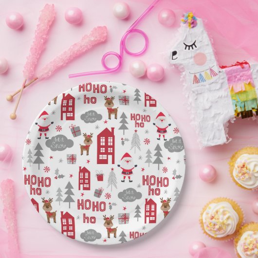 Kerstkerstkerstkerstkerstkerstfeestdag Papieren Bordje (Feest)