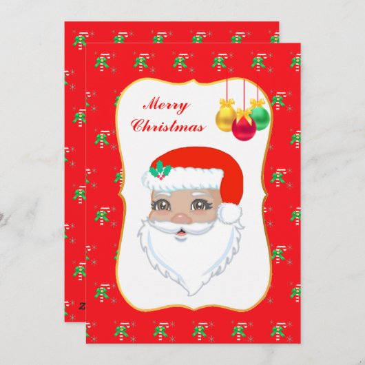 kerstkerstkerstkerstkerstkerstkerstkaart met platt feestdagenkaart (Voorkant / Achterkant)