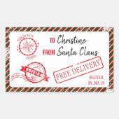 kerstkerstkerstkerstkerstkerstkerstkerstkerstbedek rechthoekige sticker (Voorkant)