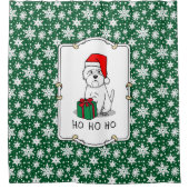 Kerstkerstkerstkerstkerstkerstkerstkerstkerstkerst Douchegordijn (Voorkant)