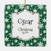 Kerstkerstkerstkerstkerstkerstkerstkerstkerstkerst Keramisch Ornament (Achterkant)