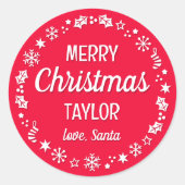 Kerstkerstkerstkerstkerstkerstkerstkerstkerstkerst Ronde Sticker (Voorkant)