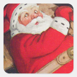 Kerstkerstkerstkerstkerstkerstkerstkerstkerstkerst Vierkante Sticker