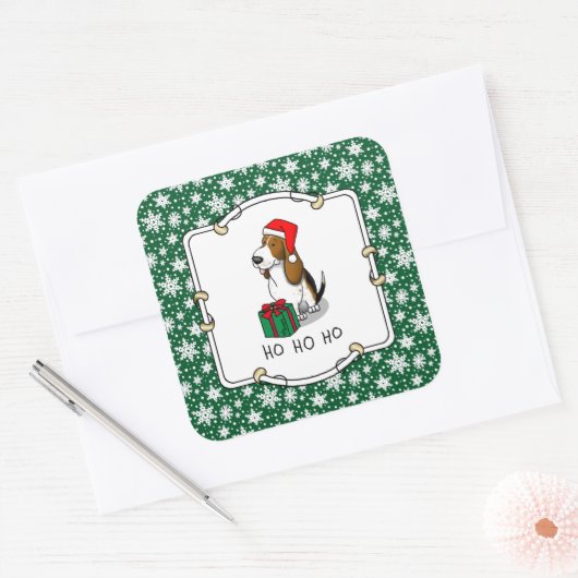 Kerstkerstkerstkerstkerstkerstkerstkerstkerstkerst Vierkante Sticker (Envelop)