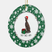 Kerstkerstkerstkerstkerstkerstkerstkerstkerstman G Keramisch Ornament (Links)