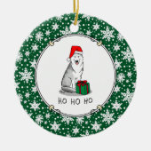 Kerstkerstkerstkerstkerstkerstkerstkerstman Siberi Keramisch Ornament (Voorkant)