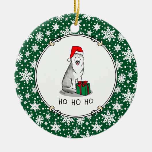 Kerstkerstkerstkerstkerstkerstkerstkerstman Siberi Keramisch Ornament (Voorkant)