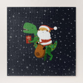 Kerstkerstkerstkerstkerstkerstkerstkerstman T-rex Legpuzzel (Verticaal)