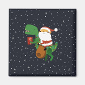 Kerstkerstkerstkerstkerstkerstkerstkerstman T-rex  Magneet (Voorkant)