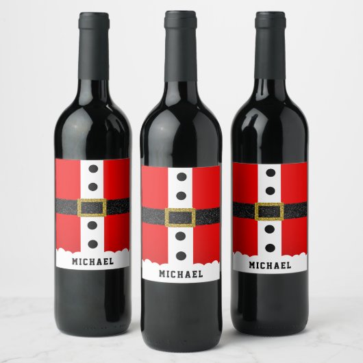 kerstkerstkerstkerstkerstkerstkerstkerstsuit Funny Wijn Etiket (Flessen)