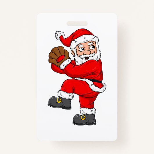 Kerstkerstkerstkerstkerstkerstkerstman Baseball Ca Badge (Voorkant)