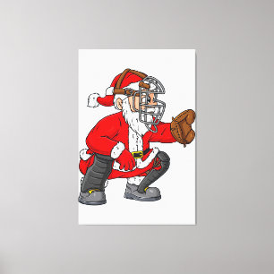 Kerstkerstkerstkerstkerstkerstkerstman Baseball Ca Canvas Afdruk