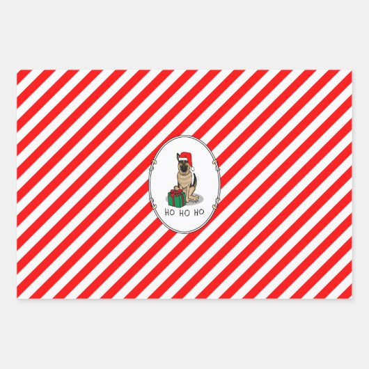 Kerstkerstkerstkerstkerstkerstkerstman met Duitse Inpakpapier Vel (Voorkant 2)