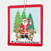 Kerstkerstkerstkerstkerstkerstkerstman met kleuren keramisch ornament (Links)