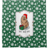 Kerstkerstkerstkerstkerstkerstkerstmanhoe-hondjes  douchegordijn (Voorkant)