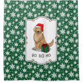 Kerstkerstkerstkerstkerstkerstman Golden Retriever Douchegordijn (Voorkant)