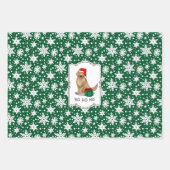 Kerstkerstkerstkerstkerstkerstman Golden Retriever Inpakpapier Vel (Voorkant)