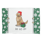 Kerstkerstkerstkerstkerstkerstman Golden Retriever Kussensloop (Voorkant-Links)