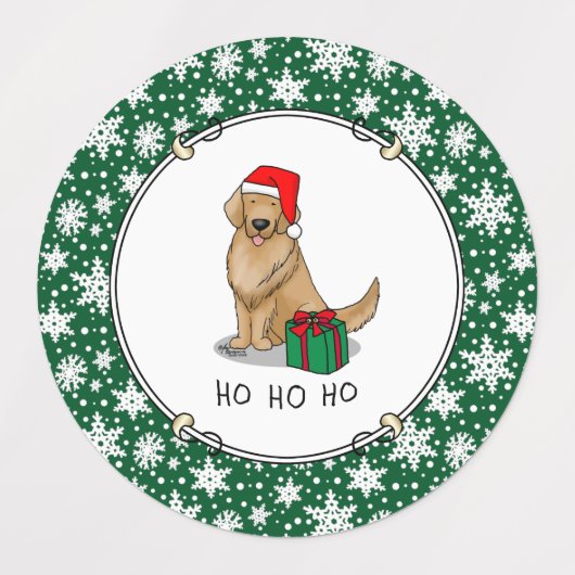 Kerstkerstkerstkerstkerstkerstman Golden Retriever Labels (Design 1)