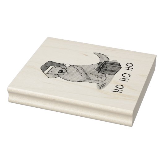 Kerstkerstkerstkerstkerstkerstman Golden Retriever Rubberstempel (Stempel)