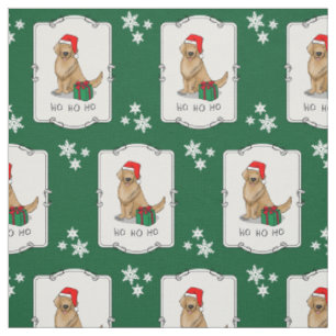 Kerstkerstkerstkerstkerstkerstman Golden Retriever Stof