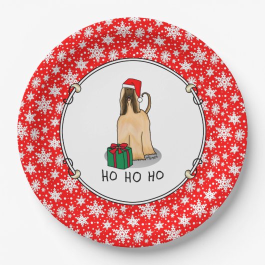 Kerstkerstkerstkerstkerstkerstman met Afghaanse ho Papieren Bordje (Voorkant)