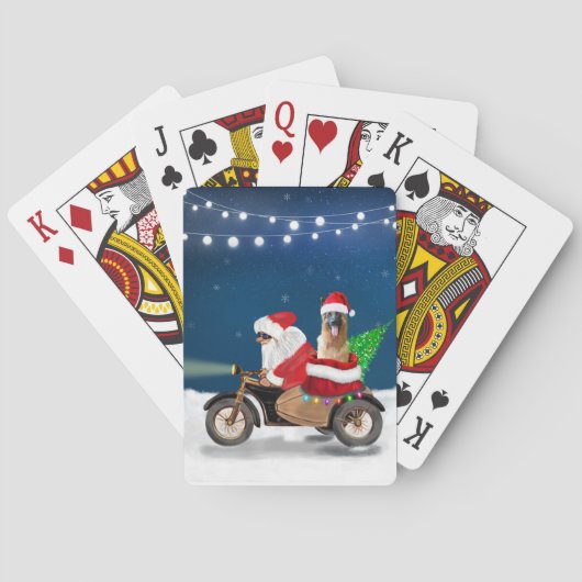 kerstkerstkerstkerstkerstkerstman met herdershond pokerkaarten (Achterkant)