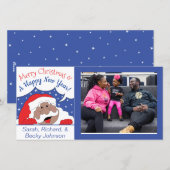 Kerstkerstkerstkerstkerstkerstman met kleurkreet feestdagenkaart (Voorkant / Achterkant)