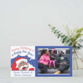 Kerstkerstkerstkerstkerstkerstman met kleurkreet feestdagenkaart (Staand voorkant)