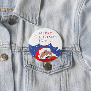 Kerstkerstkerstkerstkerstkerstman met kleurkreet ronde button 7,6 cm