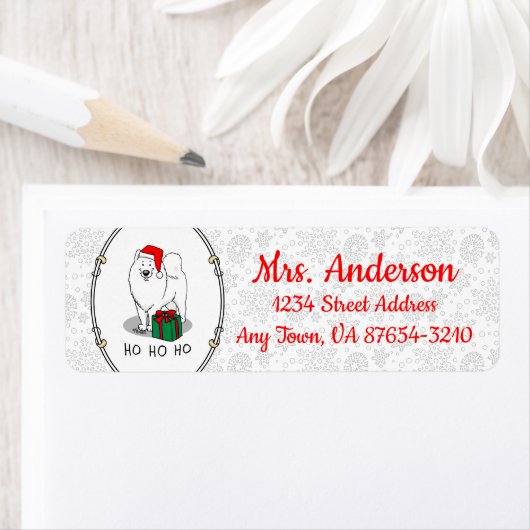 Kerstkerstkerstkerstkerstkerstman Pet Samoyed Dog  Etiket (Insitu)