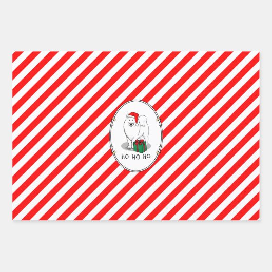 Kerstkerstkerstkerstkerstkerstman Pet Samoyed Dog Inpakpapier Vel (Voorkant 2)
