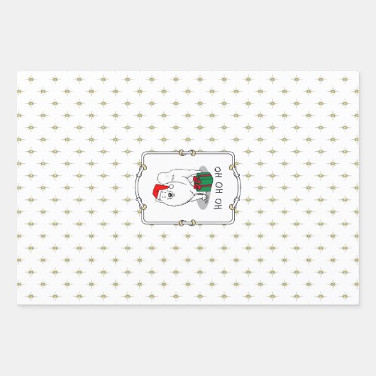 Kerstkerstkerstkerstkerstkerstman Pet Samoyed Dog Inpakpapier Vel (Voorkant 3)