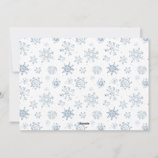 Kerstkerstkerstkerstkerstkerstman Snowflake Waterv Feestdagenkaart (Achterkant)