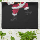 Kerstkerstkerstkerstkerstkerstmis met een Basketba Theedoek (Gevouwen)