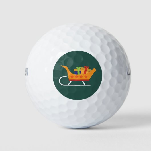 Kerstkerstkerstkerstkerstkersttsmandschild Golfballen (Voorkant)