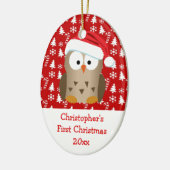Kerstkerstkerstkerstkerstman - Aangepaste Kinderen Keramisch Ornament (Links)