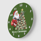 Kerstkerstkerstkerstkerstman en boom grote klok (Hoek)