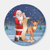 Kerstkerstkerstkerstkerstman en rendier magneet (Voorkant)