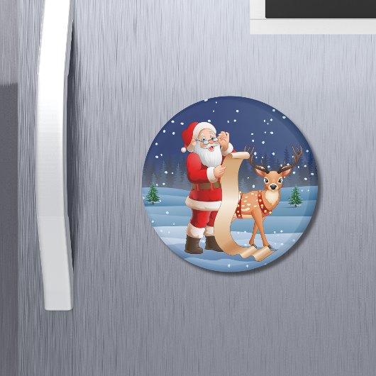 Kerstkerstkerstkerstkerstman en rendier magneet